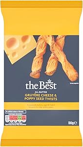 Morrisons Gruyère Cheese & Poppy Seed Twists, 100g